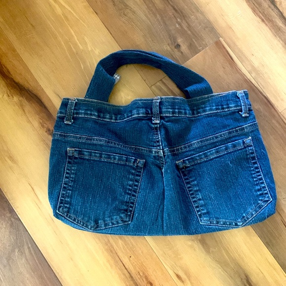 PURSE RECYCLED JEAN WITH PLAID LINING TOTE STYLE - Picture 2 of 4